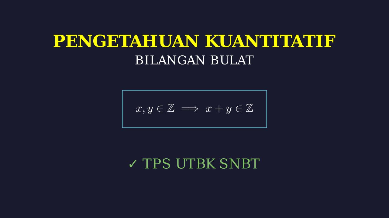 Mengenal Bilangan Bulat