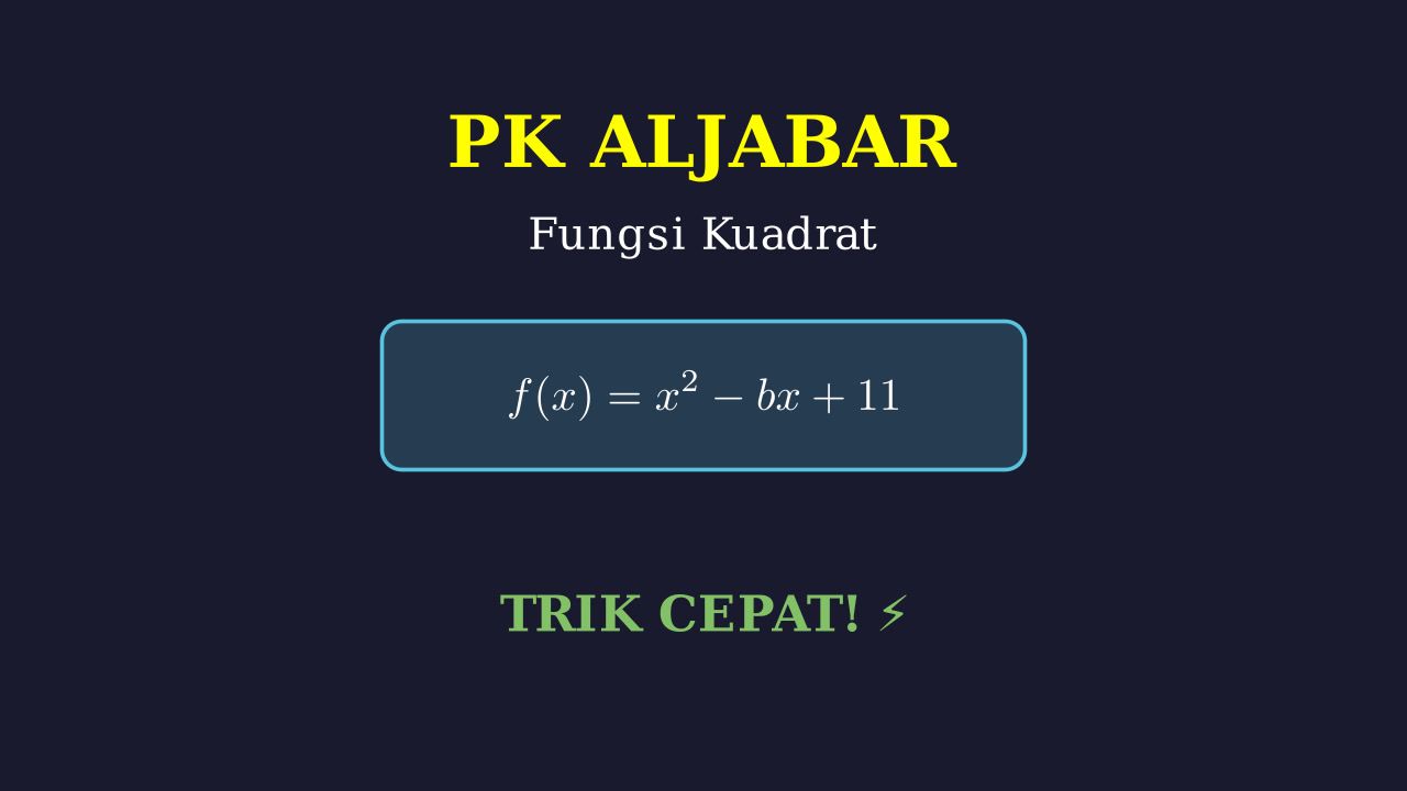 Trik Cepat Soal Fungsi Kuadrat