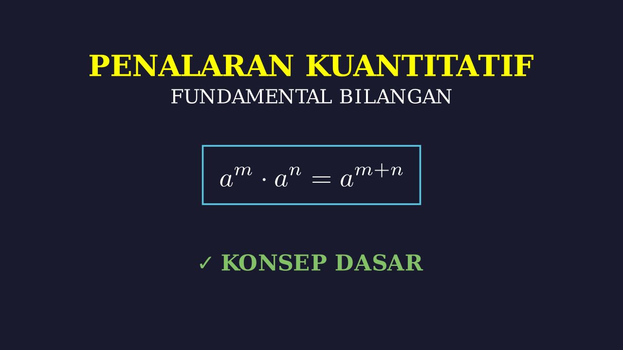 Fundamental Pengetahuan Kuantitatif