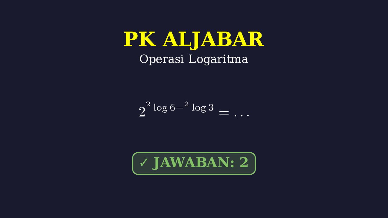 Menyelesaikan Soal Logaritma