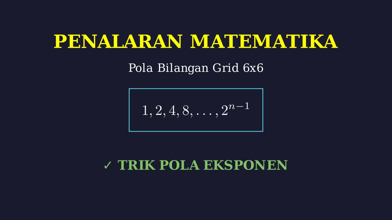 Pola Bilangan Kertas Berpetak