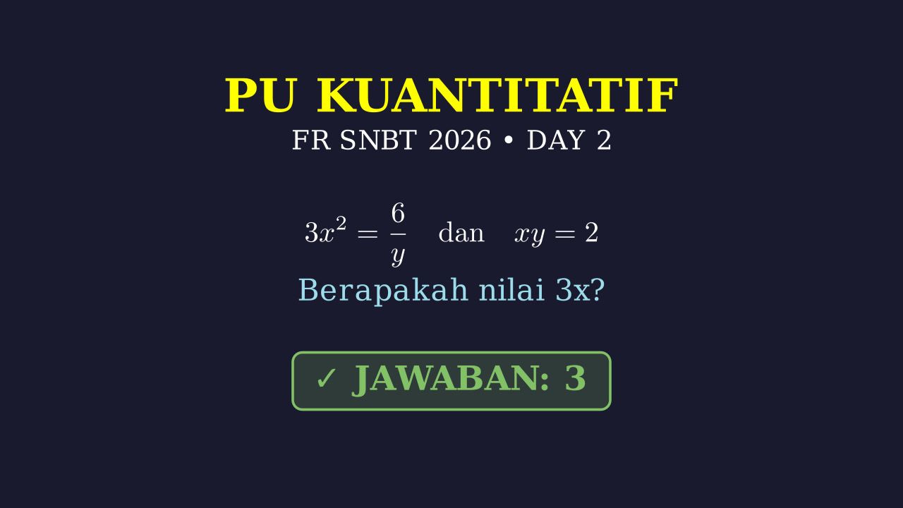 Persamaan Aljabar: Latihan Soal PU SNBT