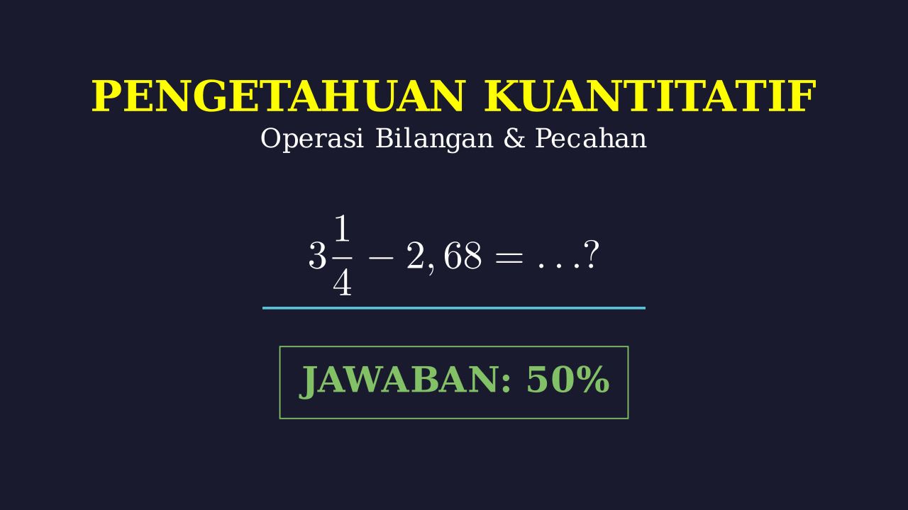 Estimasi Hasil Pengurangan Pecahan dan Desimal