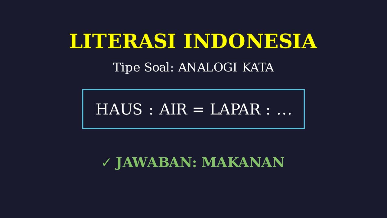 Analogi Kata: Penalaran Logika
