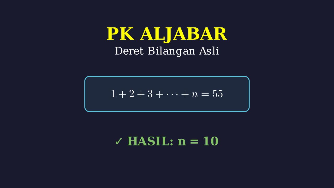 Mencari Nilai n: Soal Deret Bilangan