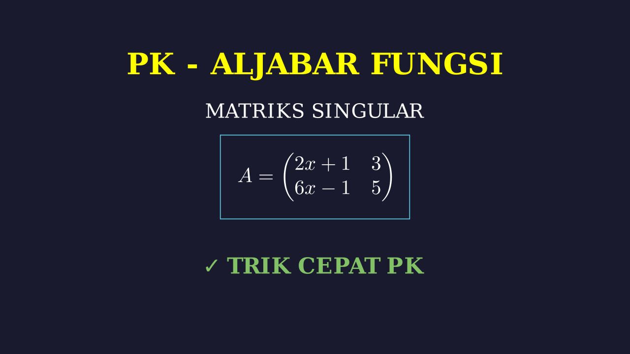 Menentukan Nilai x pada Matriks Singular