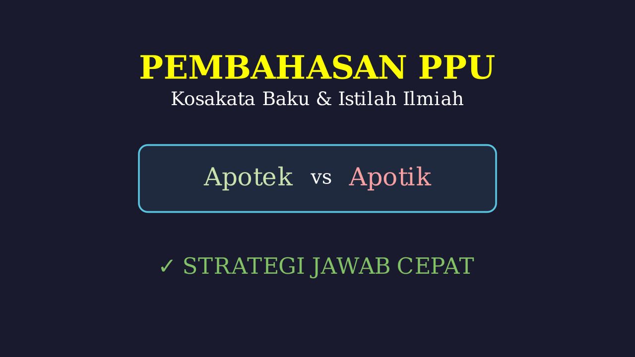 Kosakata Baku dan Istilah Ilmiah