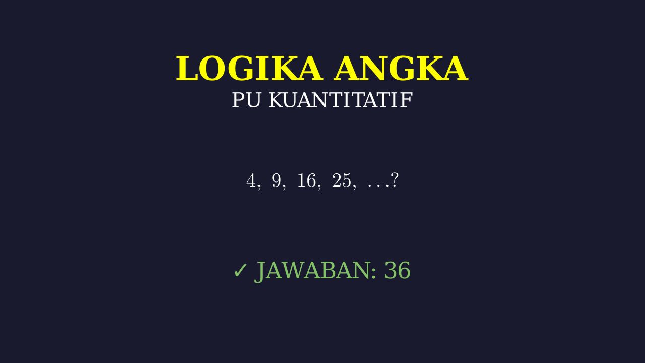 Logika Angka: Penalaran Dasar