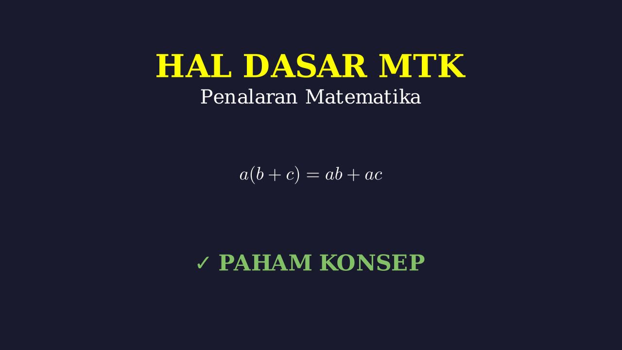 Konsep Dasar Matematika