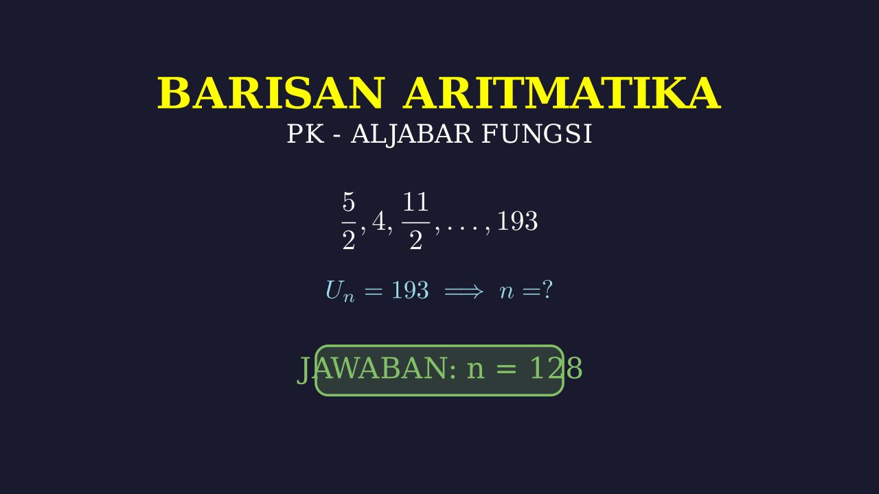 Barisan Aritmatika: Mencari Nilai n