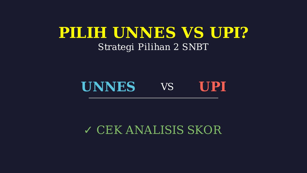 Strategi Pilihan 2 SNBT: Unnes vs UPI