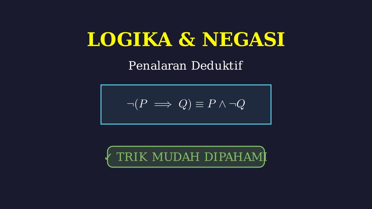 Logika dan Negasi: Penalaran Umum