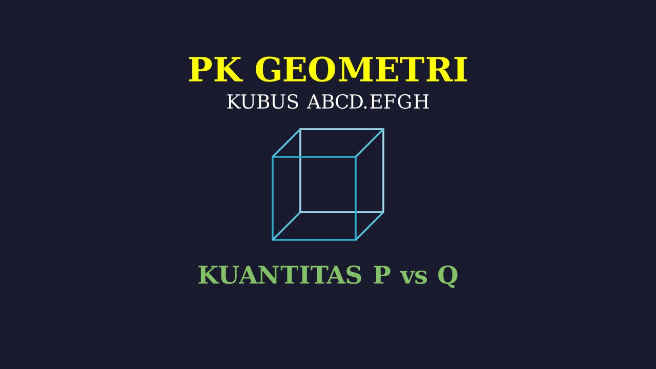 Geometri Kubus: Perbandingan Kuantitas P dan Q