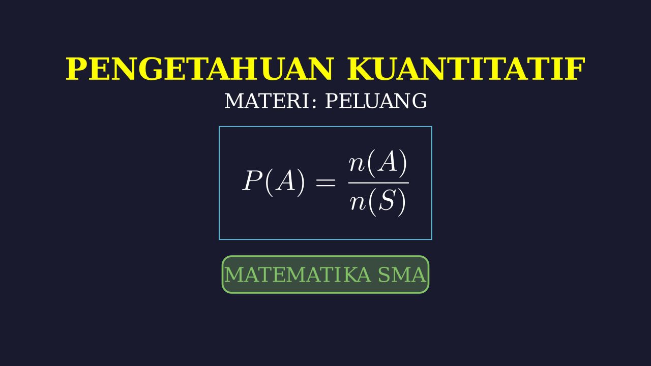 Konsep Dasar Peluang