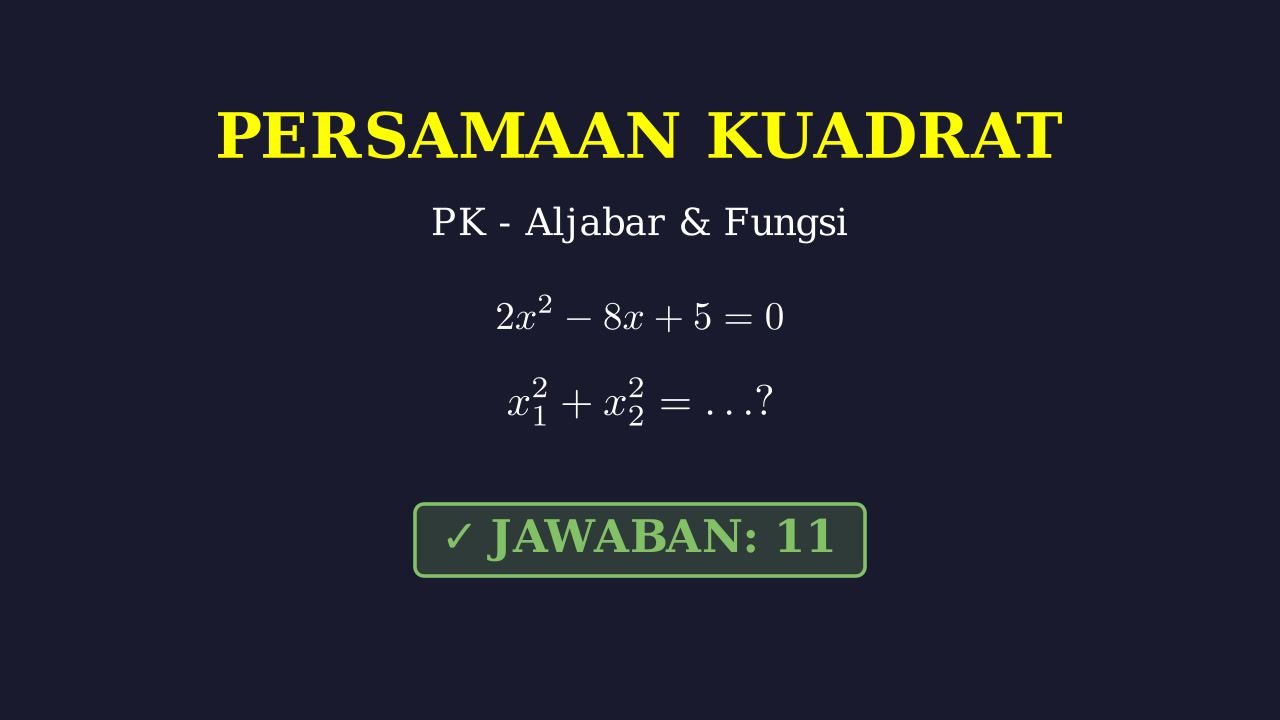 Trik Persamaan Kuadrat: Jumlah Kuadrat Akar