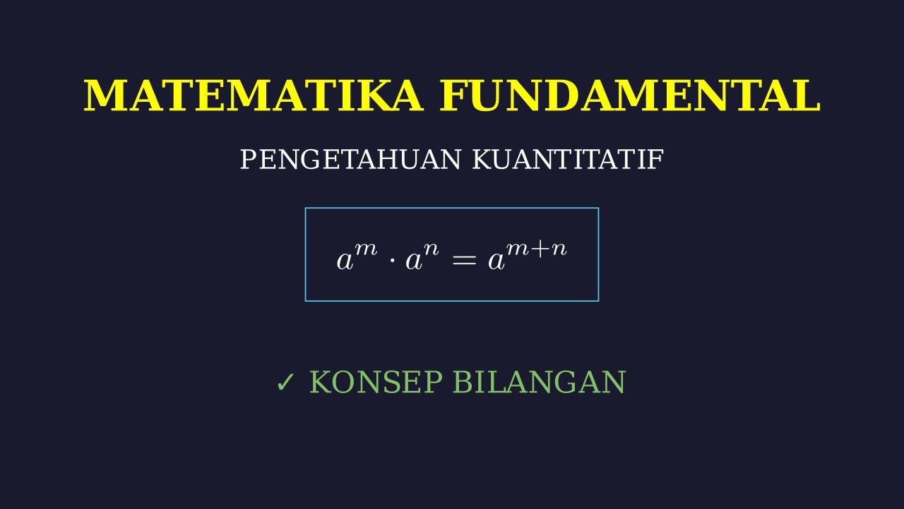 Matematika Fundamental: Konsep Dasar