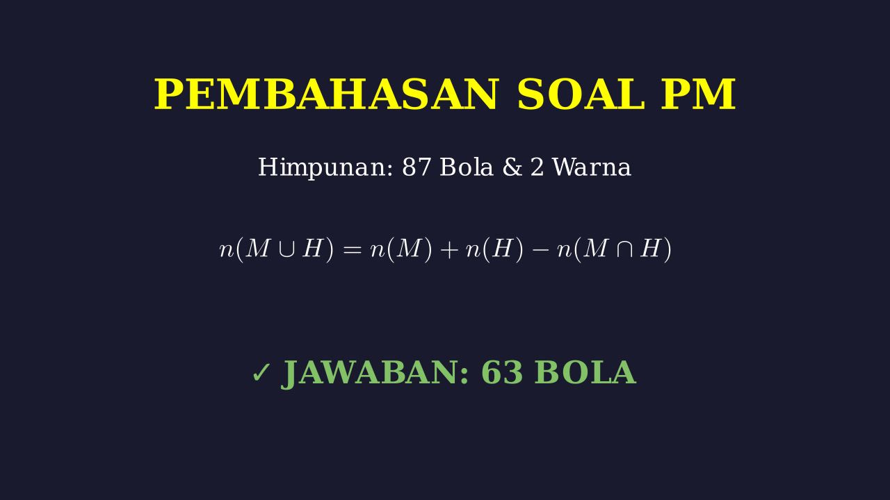 Himpunan: Soal Irisan Warna Bola