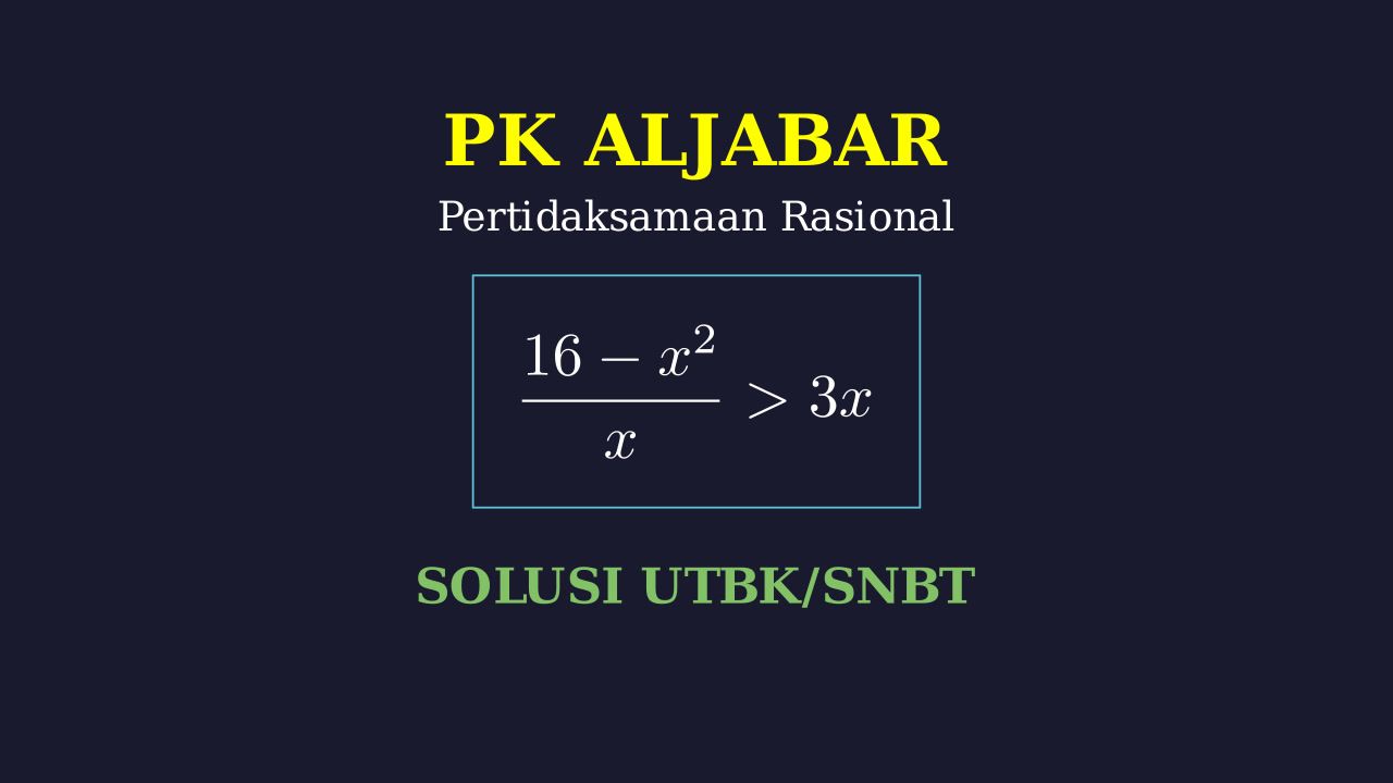 Menyelesaikan Pertidaksamaan Rasional