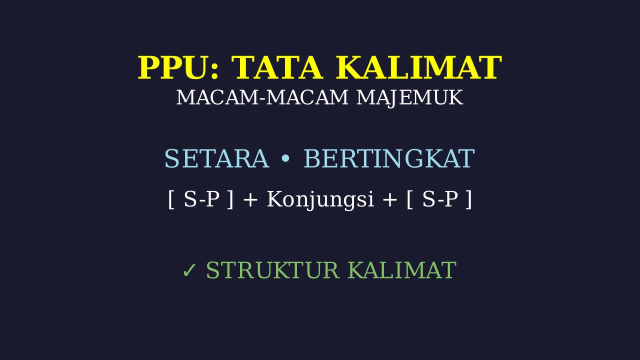 Jenis-Jenis Kalimat Majemuk