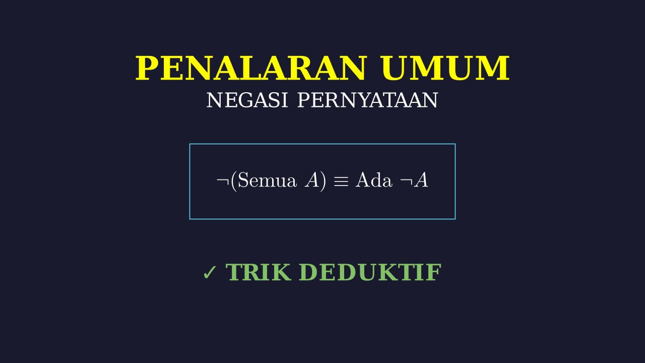Negasi Pernyataan Umum