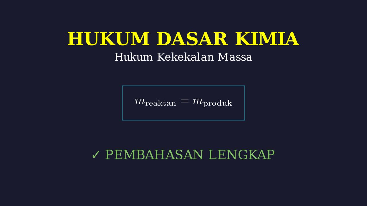 Hukum Dasar Kimia