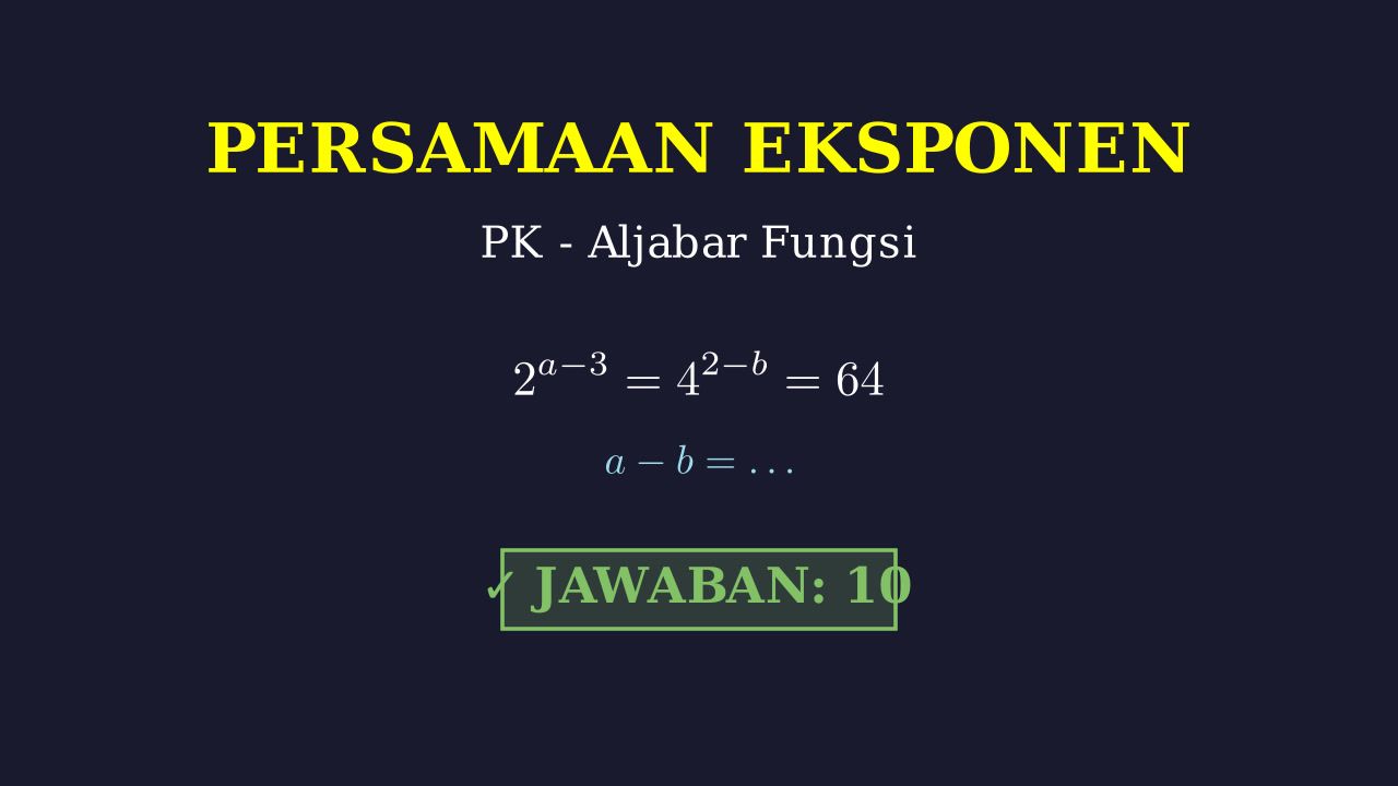 Menyelesaikan Persamaan Eksponen