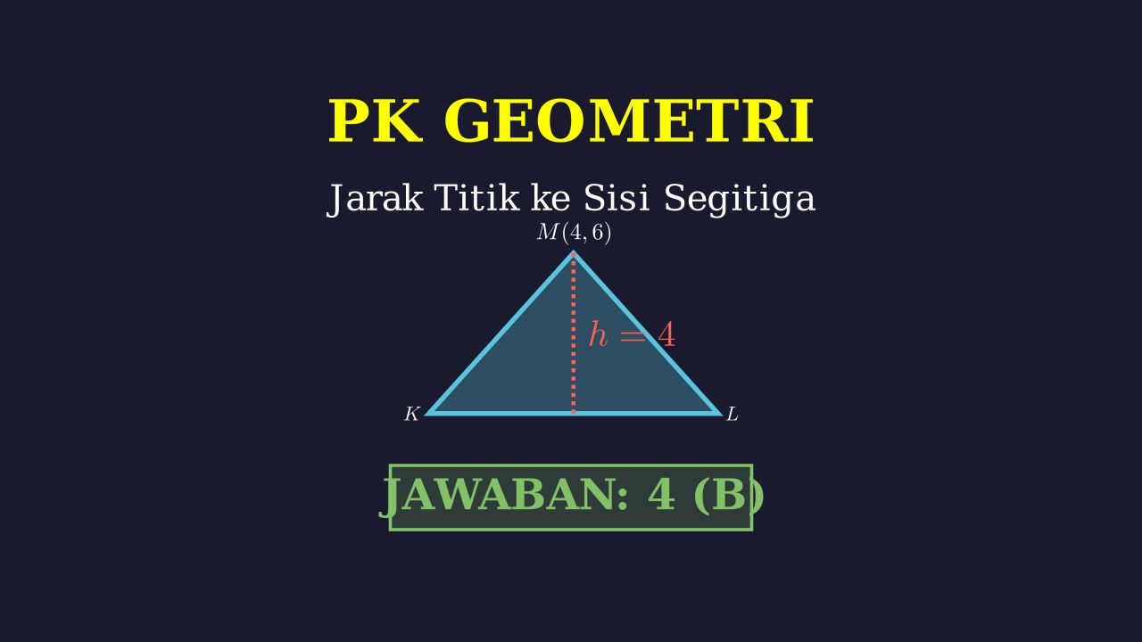 Menghitung Jarak Titik ke Sisi Segitiga