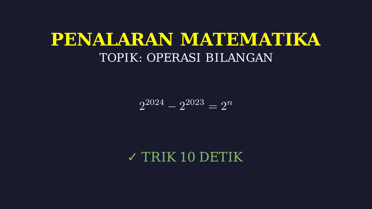 Konsep dan Cara Pengerjaan Soal