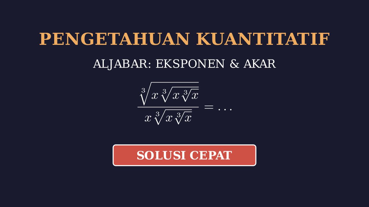 Menyederhanakan Bentuk Akar Bertingkat