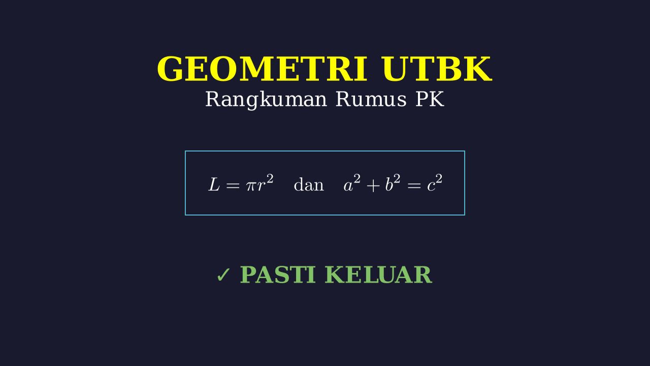 Rumus Geometri UTBK Sering Muncul