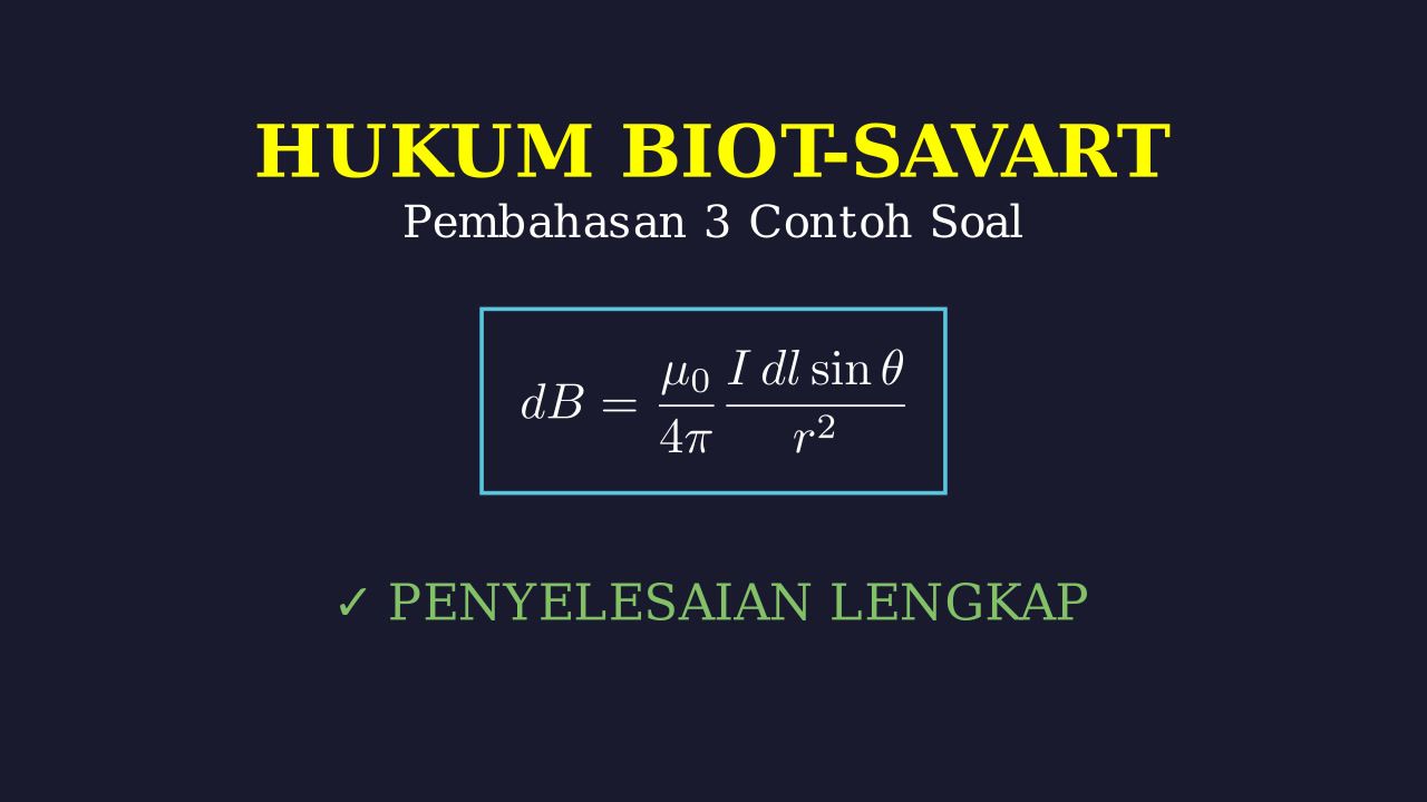 Hukum Bio-Savart: Contoh Soal & Pembahasan