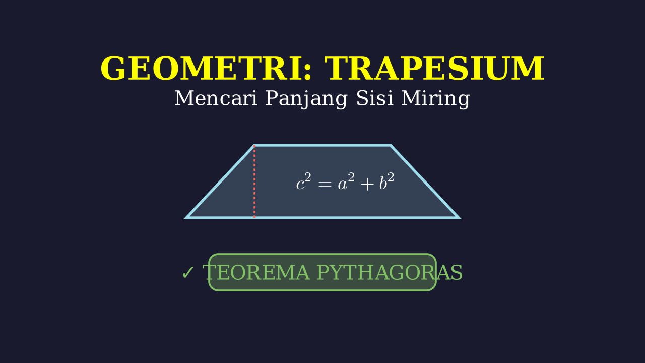 Sisi Trapesium Sama Kaki: Teorema Pythagoras