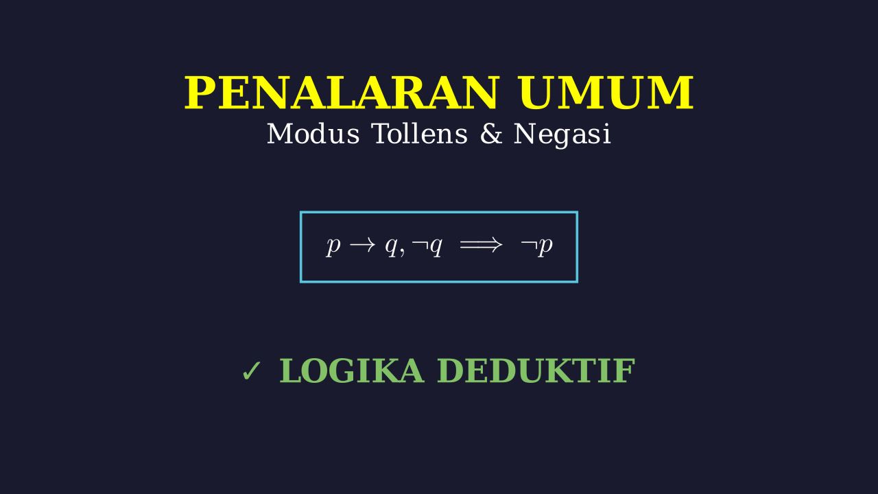 Logika: Modus Tollens dan Negasi