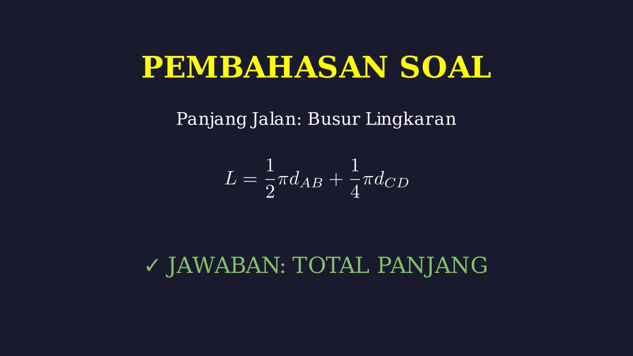 Menghitung Panjang Lintasan Busur Lingkaran