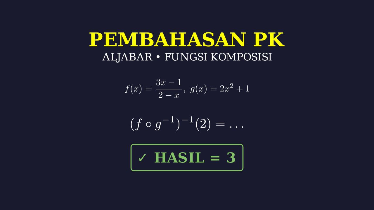 Nilai Invers Fungsi Komposisi