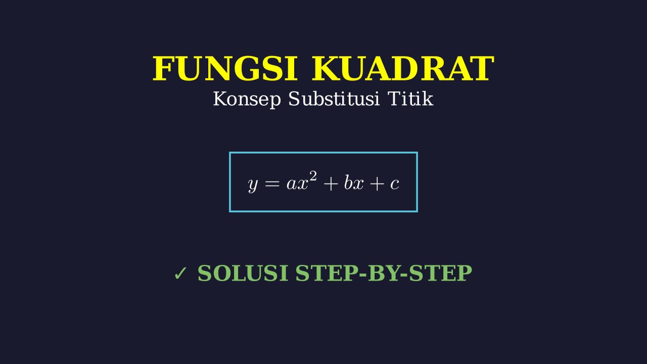 Fungsi Kuadrat: Konsep Substitusi Titik