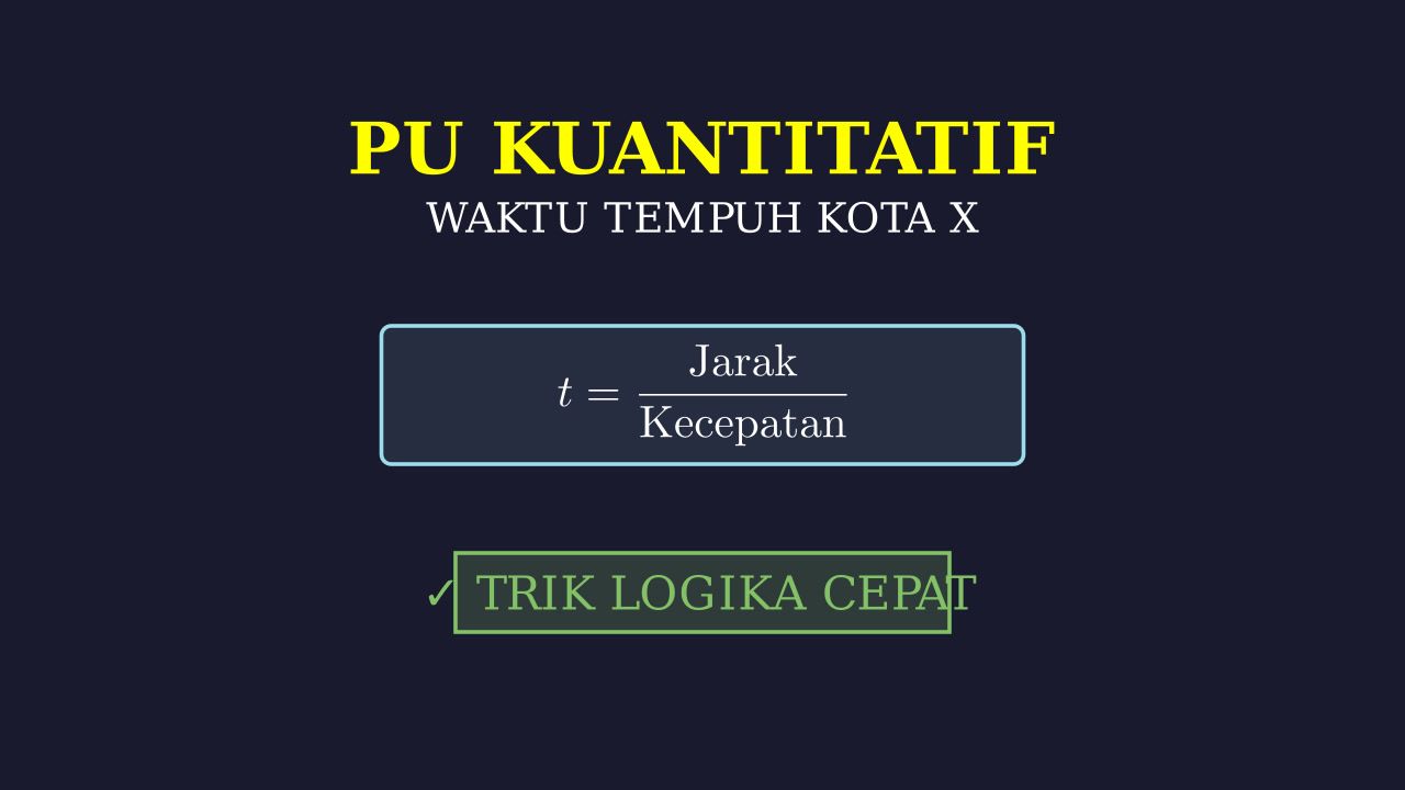 Logika Perjalanan ke Kota X