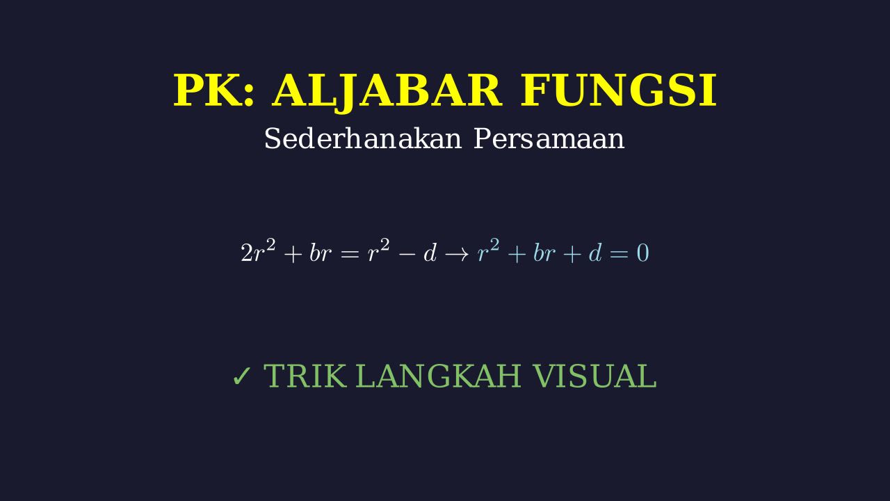 Menyederhanakan Persamaan Kuadrat