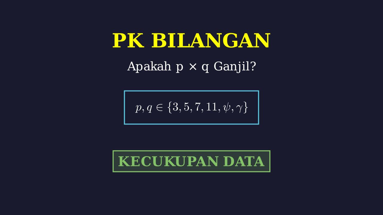 Kecukupan Data: Hasil Kali Bilangan Ganjil