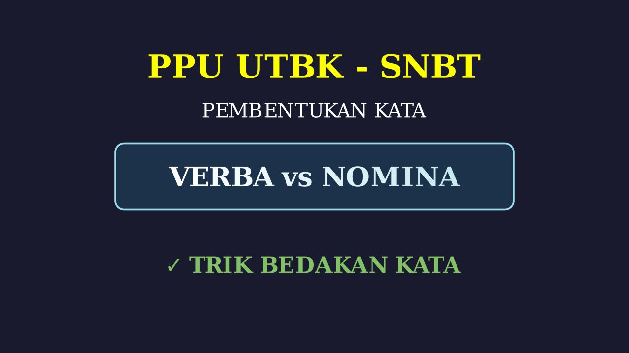 Kata Kerja vs Kata Benda