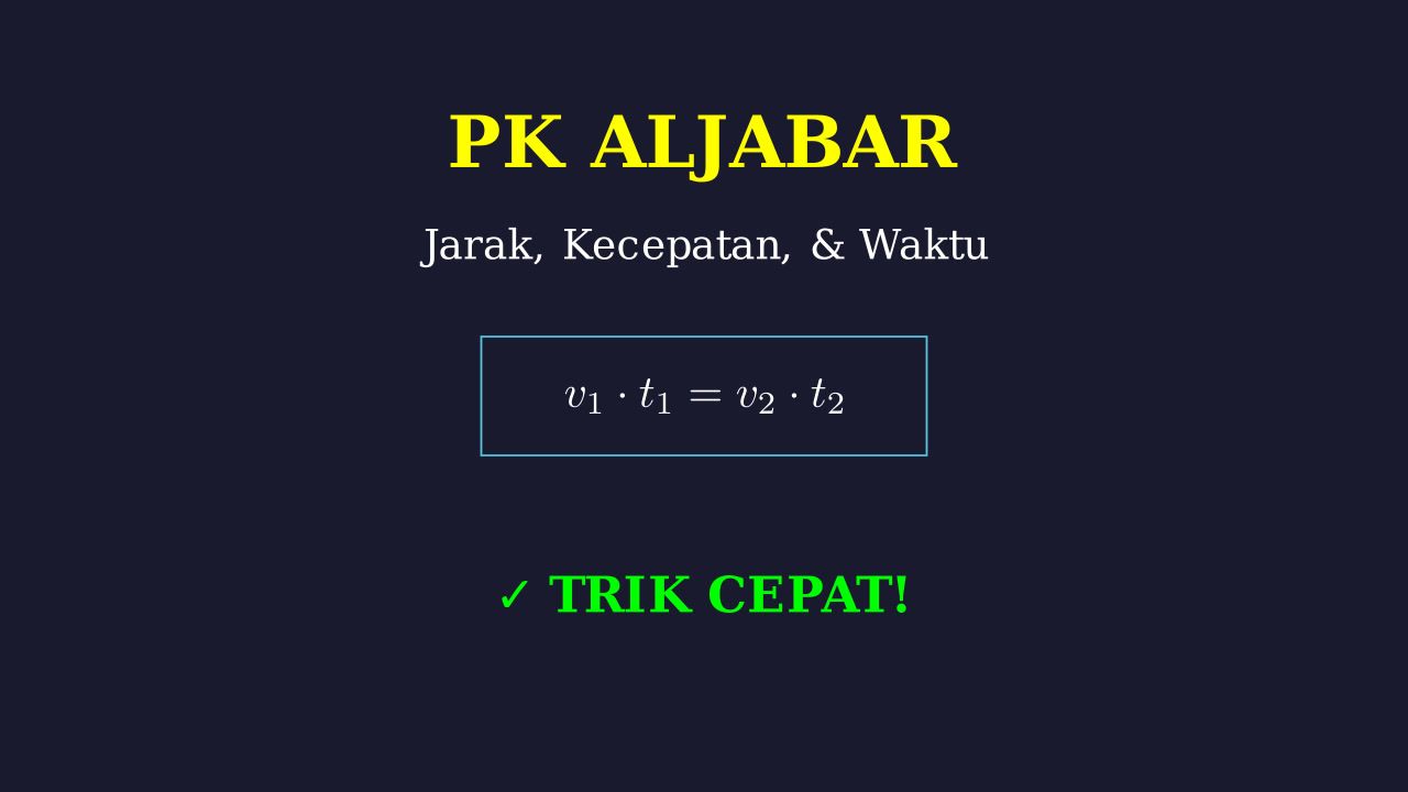 Menghitung Jarak dan Waktu Perjalanan