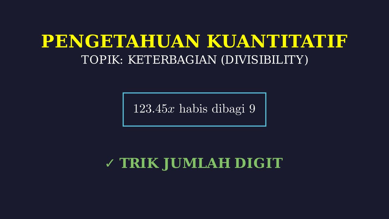 Konsep Keterbagian