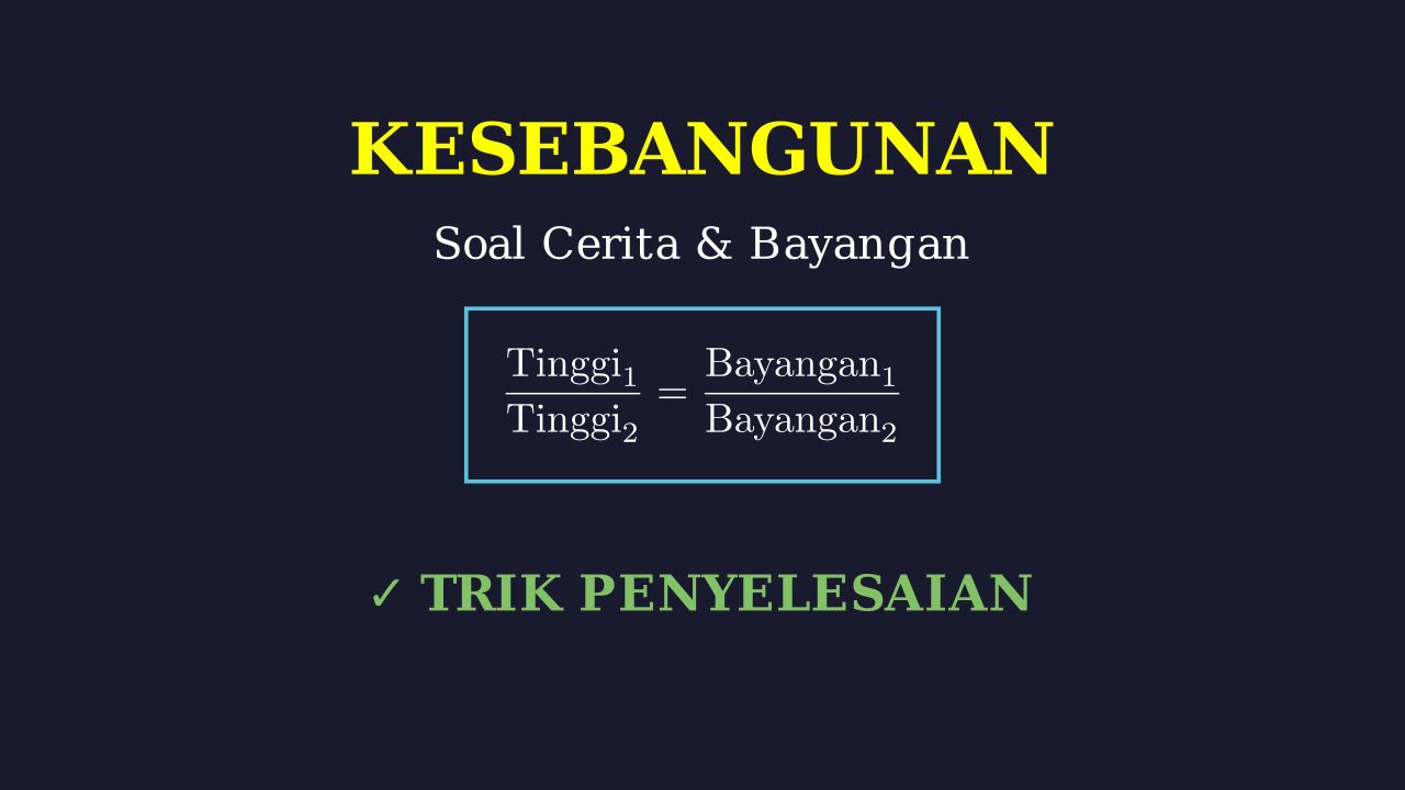 Kesebangunan: Soal Cerita