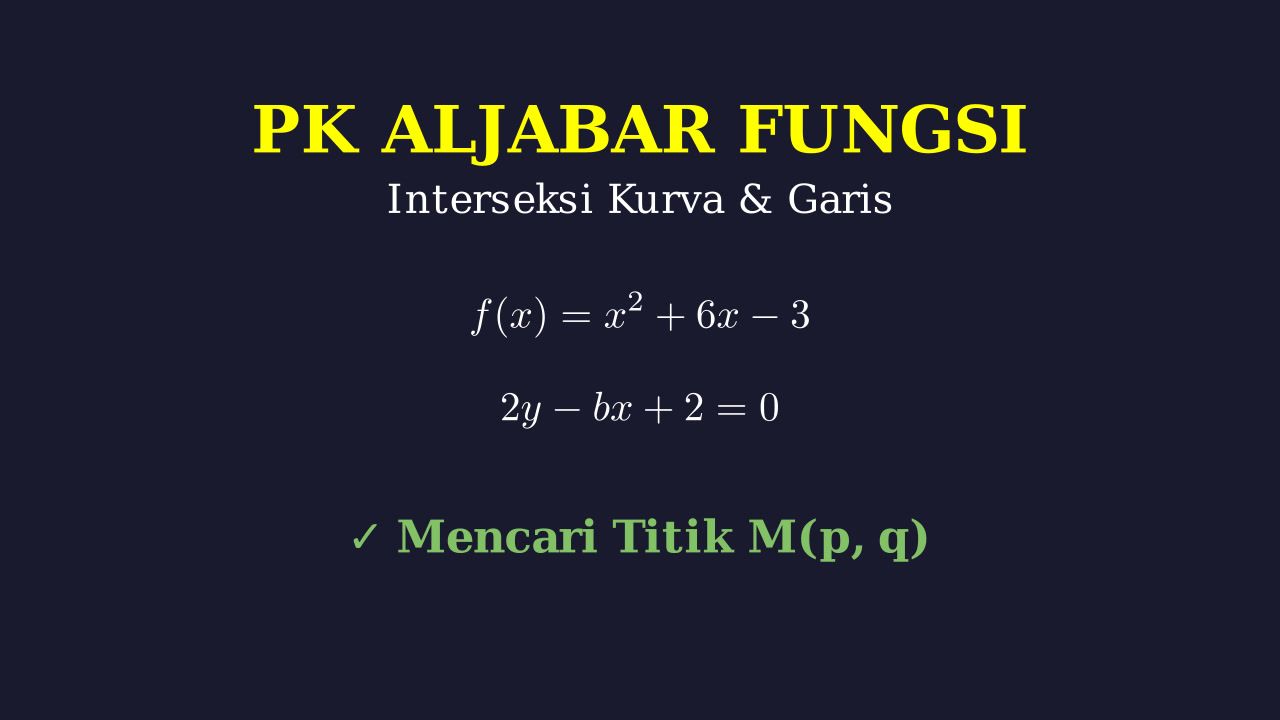 Titik Potong Parabola dan Garis