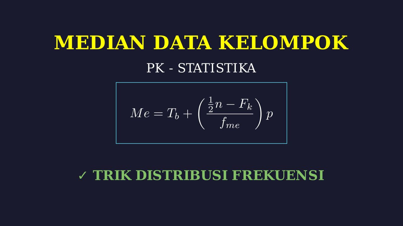 Menghitung Median Data Kelompok