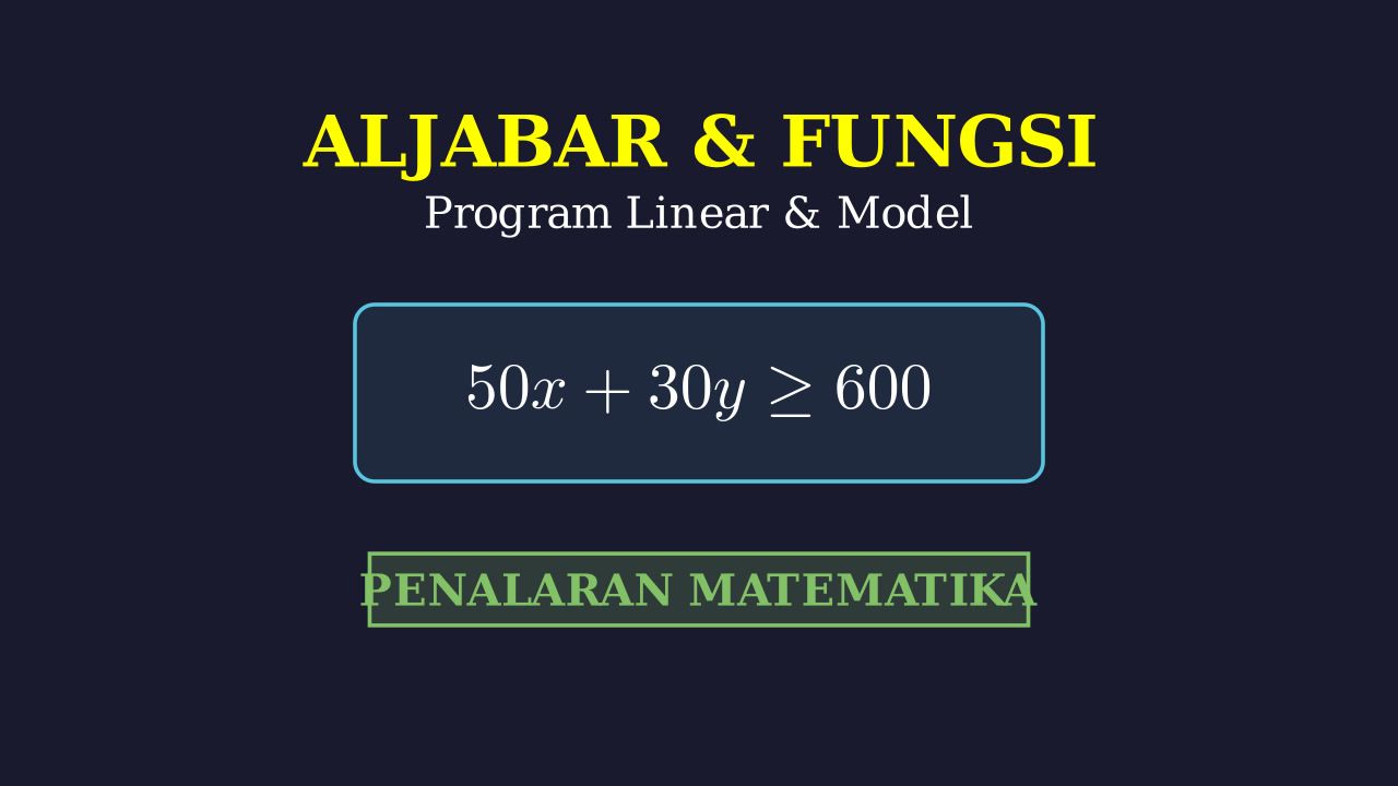 Program Linear: Kapasitas Armada