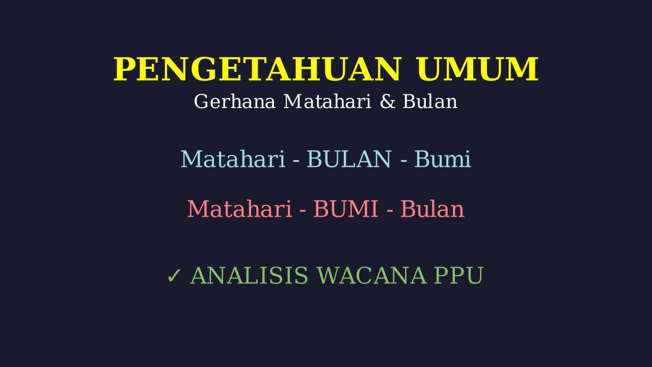 Gerhana Matahari Dan Bulan