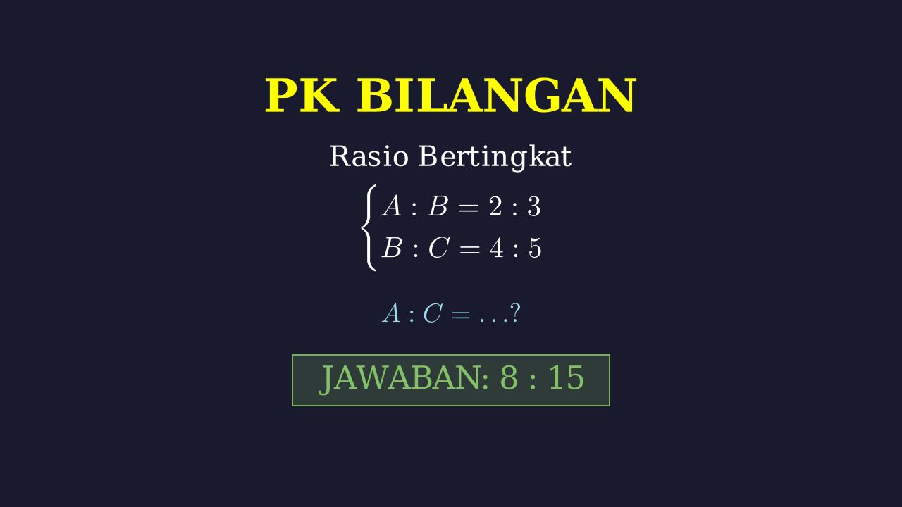 Perbandingan Bertingkat: Mencari Rasio A : C