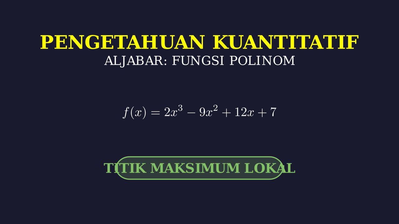 Menentukan Titik Maksimum Fungsi Polinom