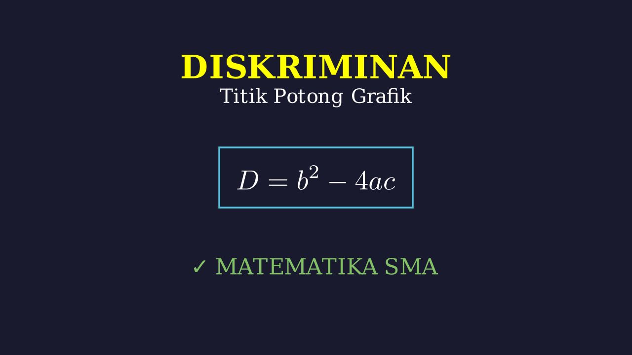 Diskriminan dan Titik Potong Fungsi